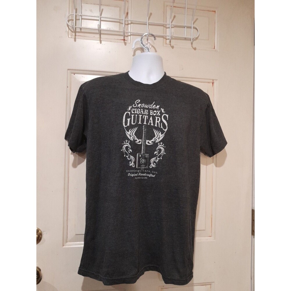 Cigar Box Guitars T Shirt, Snowden,  Gray Sz L
